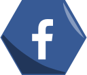 facebook, hexagon, media, networking, social svg vector icon