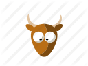 agriculture, animal, cow, face icon