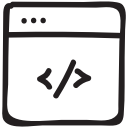browser, code, development, root, script, tag, web svg vector icon