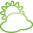 basic, cloudy, green, weather icon