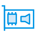 audiocard, computing, device, hardware, lancard, network, soundcard svg vector icon