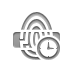 fingerprint,reader,clock icon