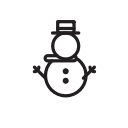 chistmas, snow, snowman svg vector icon