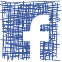 facebook, media, pen, sketch, social icon