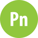 adobe, presenter, round svg vector icon