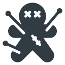 doll, halloween, voodoo svg vector icon