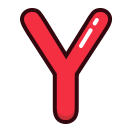 alphabet, letter, letters, red, study, y svg vector icon