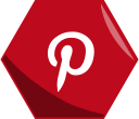 art, hexagon, media, networking, pictures, pinterest, social svg vector icon