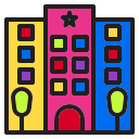 architecture, building, city, holiday, hotel, service, travel svg vector icon