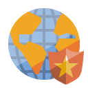 world,shield icon