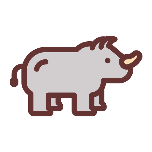 Rhinoceros svg vector icon