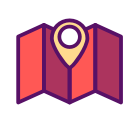 arrow, direction, down, location, map, navigation, outline, pin, pointer, traveling, up svg vector icon