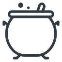 cauldron, halloween svg vector icon