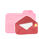 ak, candy, folder, mail icon
