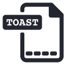 disc, extension, file, midia, toast svg vector icon