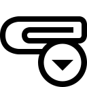 attachment, down svg vector icon