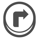 right, road, sign, traffic, turn svg vector icon