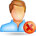 user,male,block icon