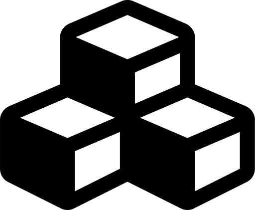Cubes svg vector icon