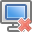 delete, monitor icon