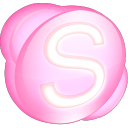 skype,pink icon