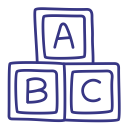 abc, bricks, play, toy svg vector icon