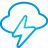 basic, blue, thunder, weather icon