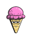cartoon, cone, cream, emoji, ice svg vector icon