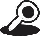 handrawn, magnify, search svg vector icon
