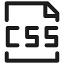 coding, css, extension, filetype, programming svg vector icon