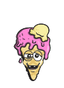 cartoon, cone, cream, emoji, ice svg vector icon