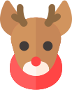 christmas, deer, holiday, reindeer, xmas svg vector icon