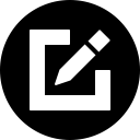 circle, compose, draw, edit, pencil, write svg vector icon