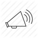 ad, advertising, alert, announcement, megaphone, news, promote icon