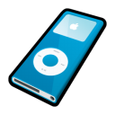 ipod,nano,blue,mp3 player icon