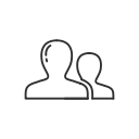 linkedin, my network, network, users svg vector icon
