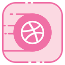 dribbble, media, social svg vector icon