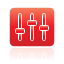 equalizer, red icon