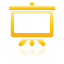 presentation, yellow icon