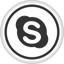 logo, media, online, skype, social svg vector icon