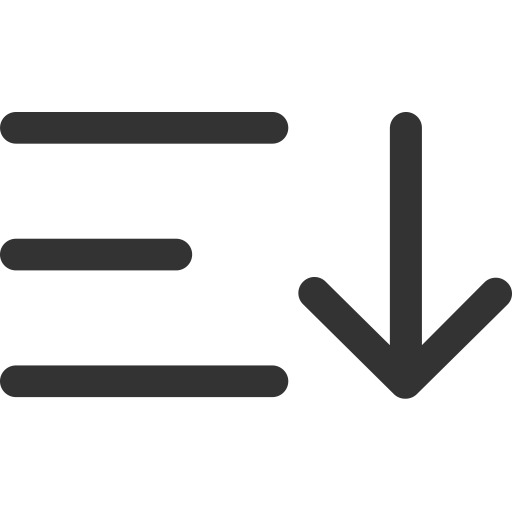 Sort Descending svg vector icon