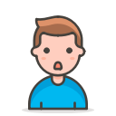 2, man, pouting svg vector icon