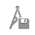 antenna,diskette icon