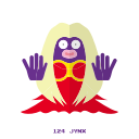 ice, jynx, kanto, pokemon svg vector icon