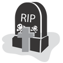 graveyard, halloween, rip icon