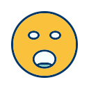 emot, face, shouting, smiley svg vector icon