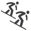 cross, olympic, snowboard svg vector icon