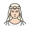 elf, lady, lord of the ring, princess svg vector icon