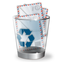 mail, trash icon