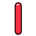 alphabet, i, letter, letters, red svg vector icon